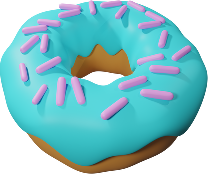 Donut 3d illustration