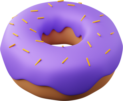 Donut 3d illustration