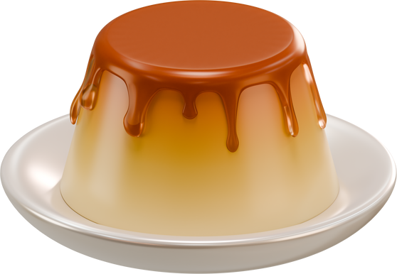 3D Pudding Illustration